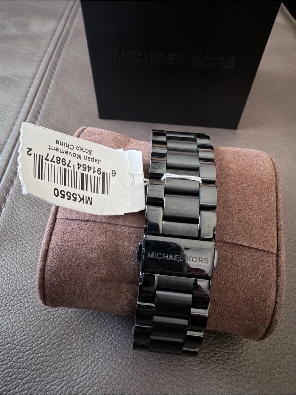 Michael Kors Black Stainless Steel Chronograph with Roman Numerals